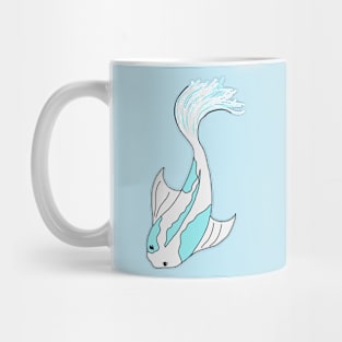 blue and white koi fish Mug